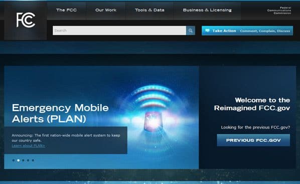 Brand-new fcc.gov website interface Brand-new fcc.gov website interface.