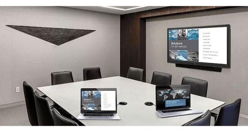 AudioCodes has announced its new Huddle Room Solution for businesses. audiocodes huddle room set up