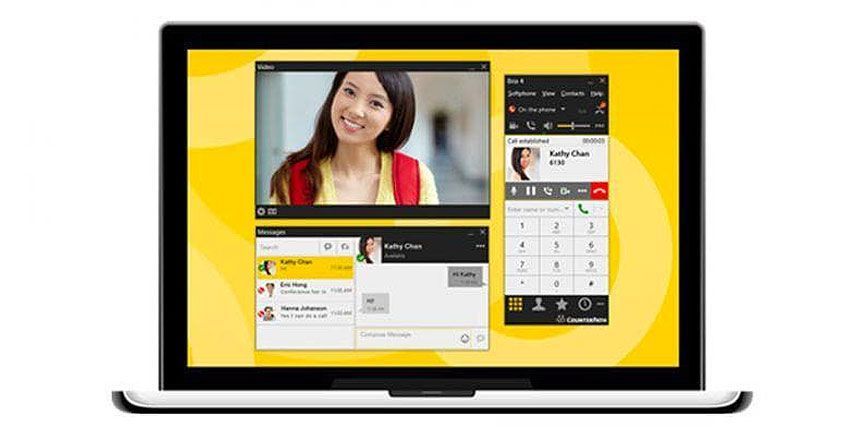 CounterPath believes that user experience is one the most important attributes of a good cloud communications solutions. counterpath bria x lite user interface on computer