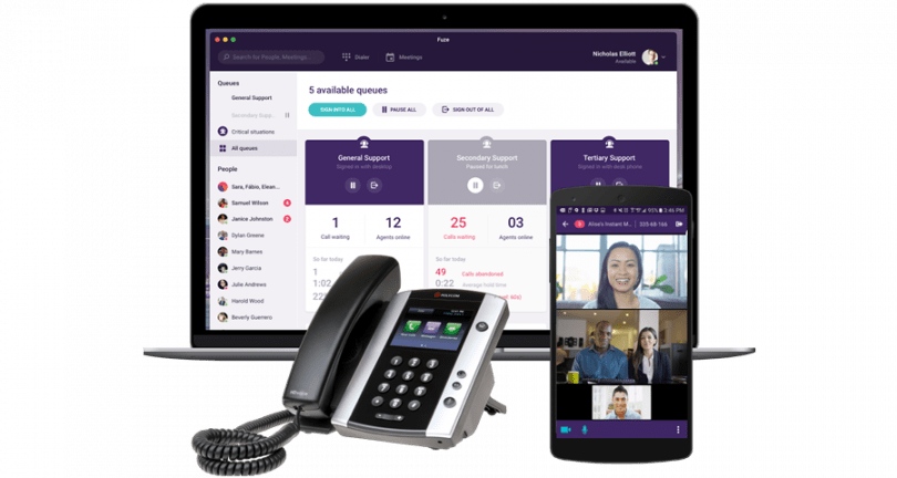 fuze contact center solution with incontact