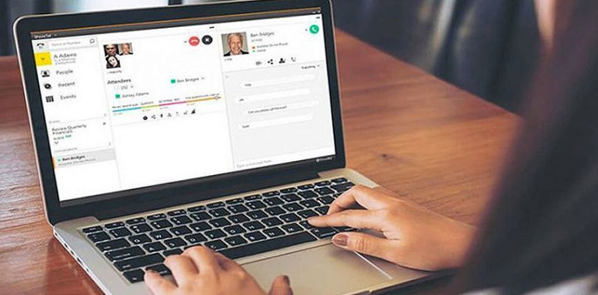 ShoreTel launches Teamwork, a real-time team collaboration tool designed to help mobile workers and teams become more productive. shoretel teamwork user interface on laptop computer