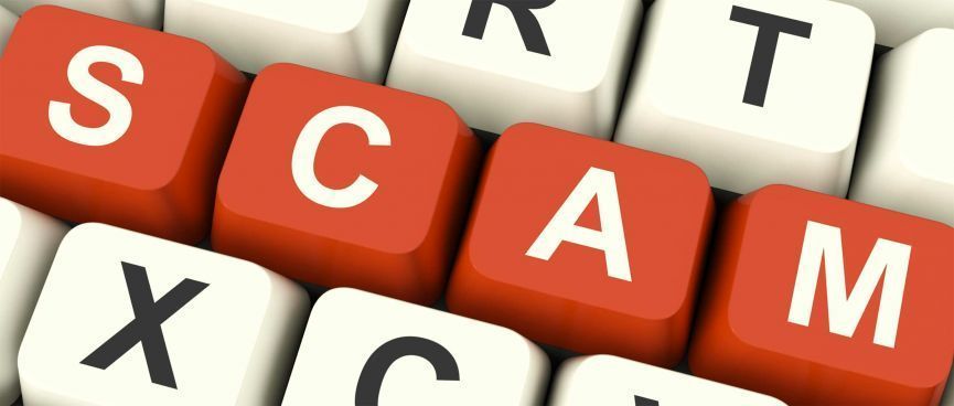 VoIP Scams scam spelled out in red