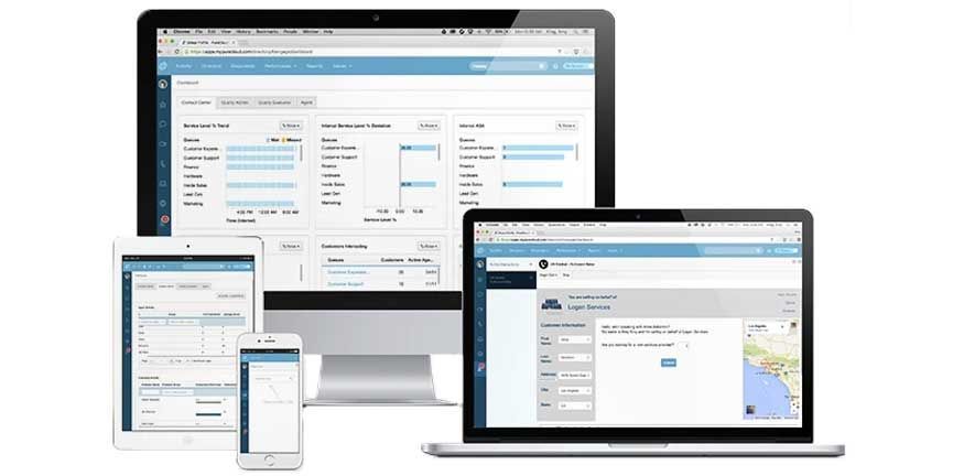 PureCloud by Genesys helps contact centers make customer relationships simple. genesys purecloud product desktop laptop mobile tablet views
