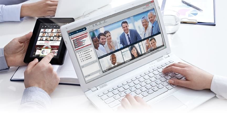 Avaya Equinox Meetings Online laptop tablet interfaces