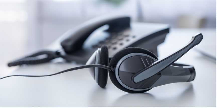 VoIP telephone and headset