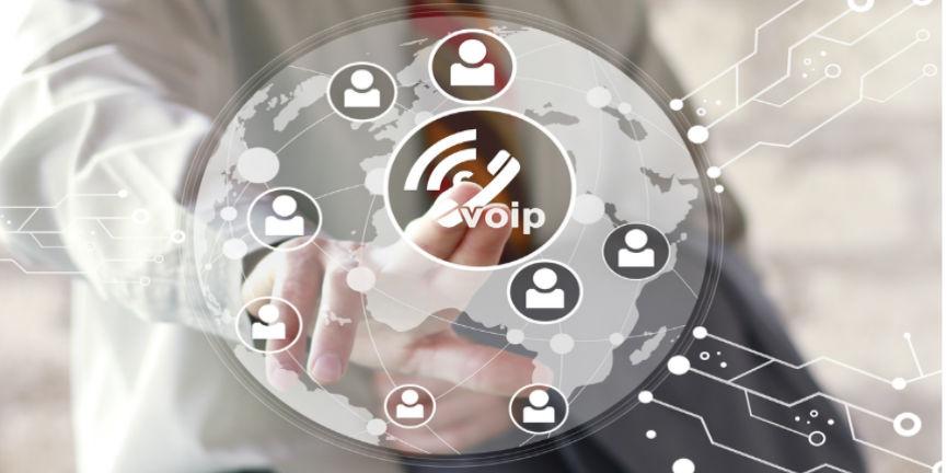 business voip and unified communications concept