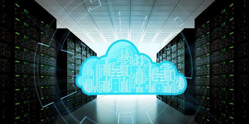 Cloud in a server room