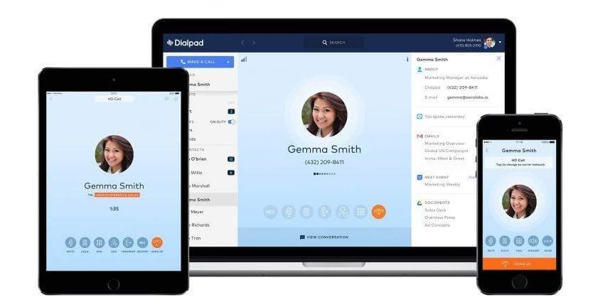 dialpad mobile tablet laptop user interface