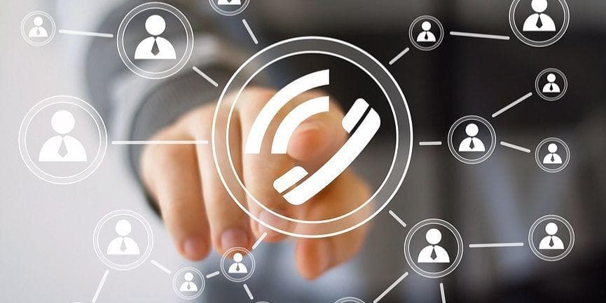 Integrating a VoIP phone system with a CRM software lets businesses take advantage of many benefits that contribute to their success. Businessman hand press web telephone button