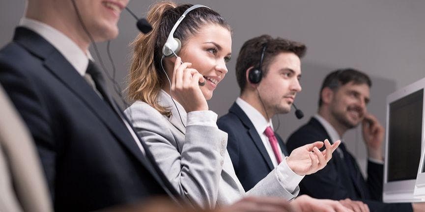 employees in a contact center