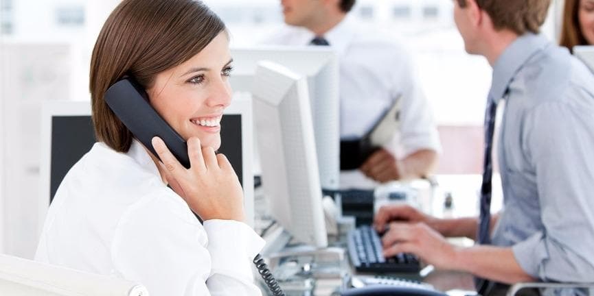 There are several ways company managers and owners can do to help employees embrace VoIP. employee using office telephone