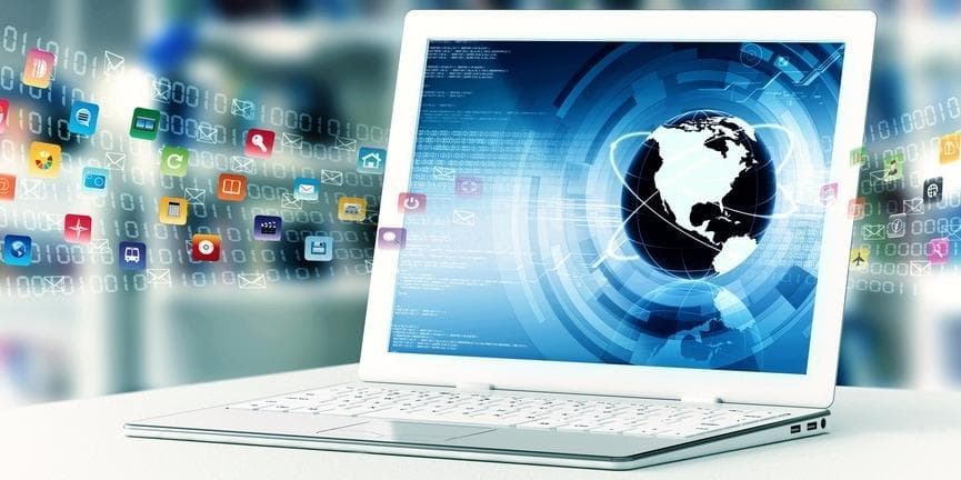 Virtual or remote working offers plenty of benefits, but businesses and employees need the right tools to tap its full potential. Laptop with internet open a virtual door to information sharing