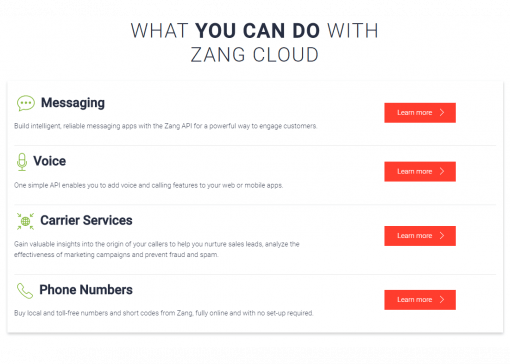 zang cloud cpaas solution