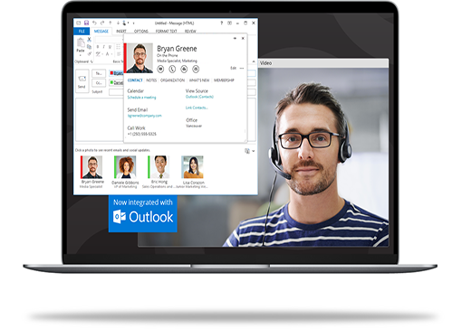 Bria 5 includes three new updates: 1080p Video, Office integration, and streamlined user experience. Bria 5 by Counterpath
