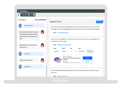Genesys and Google Cloud AI on mobile phone