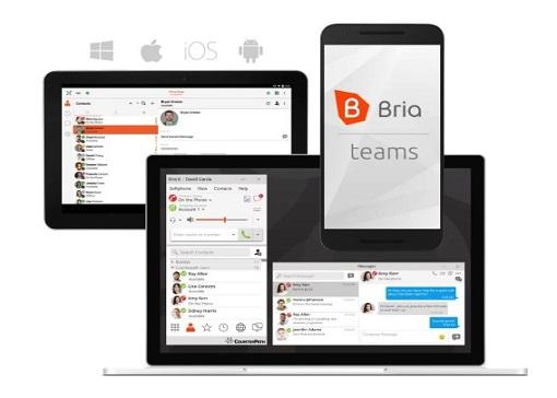 Bria Teams can be activated for up three devices for each user. counterpath bria teams