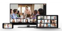 BlueJeans offers a video conferencing and meeting solution that delivers simplicity, security, and an immersive experience to users. bluejeans product lineup on mobile desktop and laptop