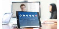 bluejeans video conferencing user interface on a tablet
