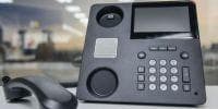 modern ip pbx phone on table