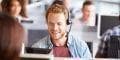 employee talking to clients on the phone