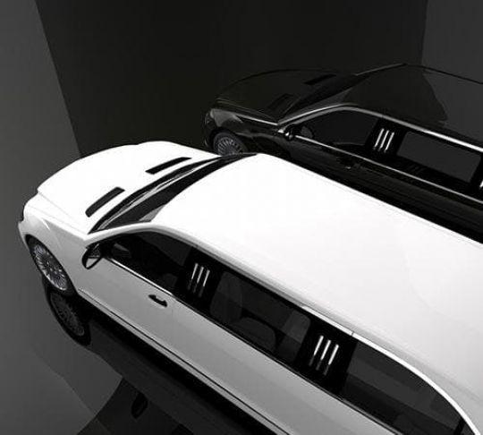 black and white limo