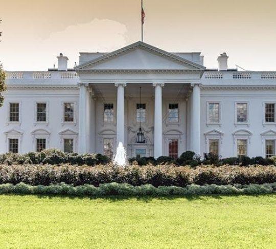 front view of the white house