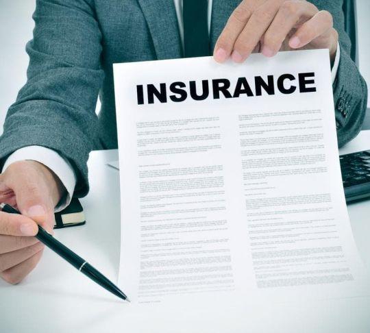 insurance company showing insurance contract